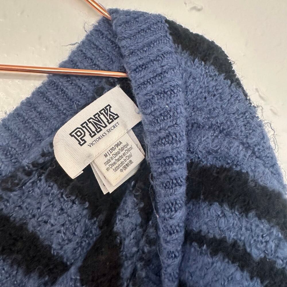 Pink Victoria secret tiger stripe sweater v neck - Picture 3 of 5